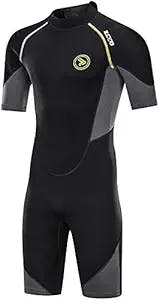 ZCCO Men's Wetsuits 1.5/3mm Premium Neoprene Back Zip Shorty Dive Skin for Spearfishing,Snorkeling, Surfing,Canoeing,Scuba Diving Suits
