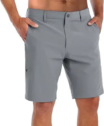 COOFANDY Men's Hybrid Quick Dry Board Shorts Stretch Swim Trunks with Zipper Pockets Elastic Waist Cargo Golf Shorts