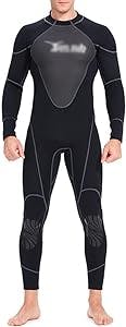 Mens Wetsuits 1.5mm Neoprene Full Body One Piece Scuba Diving Suit for Water Sport Swimming Surfing