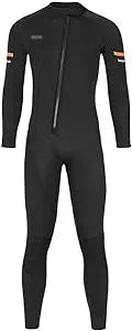 Wetsuit for Mens 1.5mm Neoprene Full Body Diving Suits Front Zip Wetsuit for Snorkeling Surfing Swimming