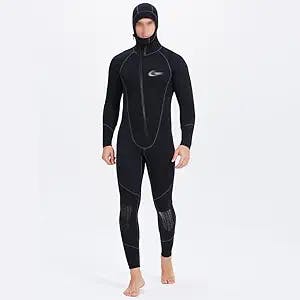 UXZDX 7mm Neoprene Thick Wetsuit Men Long-Sleeved Scuba Spearfishing Diving Suit Snorkeling Surfing Winter Thermal Swimsuit