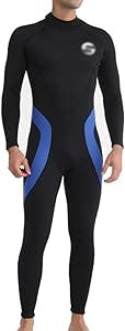 Wetsuit for Men 3mm Full Body Neoprene Diving Scuba Wet Suit in Cold Water for Surfing Swimming Snorkeling