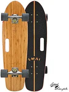 Riding the Wave of Fun: LMAI 27" Bamboo Wood Cruiser Complete Skateboard Lo