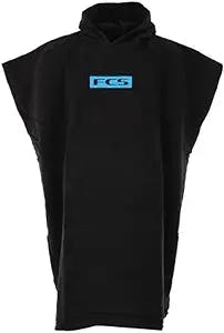 The FCS Towel Poncho Black: The Coziest Way to Change After a Sick Sesh