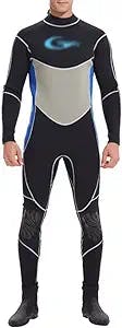 3mm Neoprene Wetsuit Back Zip Full Body Diving Suit One Piece for Men, Scuba Diving Swimming, Surfing