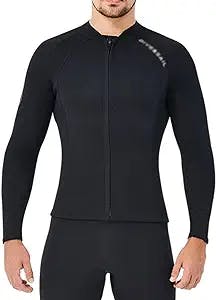 Men Wetsuits Top 2mm Neoprene Wetsuit Jacket Long Sleeve Surfing Top for Swimming Snorkeling Suit Swimsuit