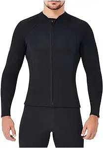 Surf's Up in the AMAYYAqsf Full Wetsuits 2mm Wetsuit Jacket!