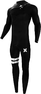 Hurley Mens Wetsuit - Fusion 302 3/2MM Long Sleeve Full Wetsuit with Chest Zip - Glued and Blindstitched Neoprene Full Body Wet Suit for Men