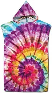 Surf's Up! Catch the Wave with REGOMA Tie Dye Hooded Surf Poncho