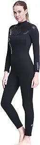 Women Men Wetsuit Cold Water One Piece Back Zip Long Sleeve Keep Warm 5mm Neoprene Diving Wetsuit UV Protection Swimsuit for Surfing Swimming Snorkeling Kayaking