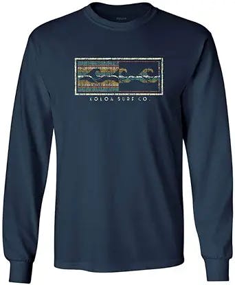 Koloa Surf Mens Graphic Long Sleeve Cotton T-Shirt in Regular,Big and Tall