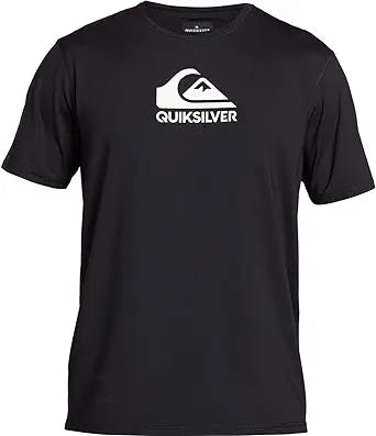 Surf Safely and in Style with Quiksilver Men's Solid Streak Short Sleeve Ra