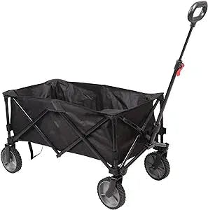 IMVE Folding Multipurpose Camp Wagon Cart, Black