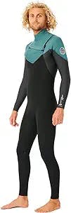 2023 Rip Curl Mens Dawn Patrol Performance Eco 3/2mm Chest Zip Wetsuit 15MMFS - Muted Green