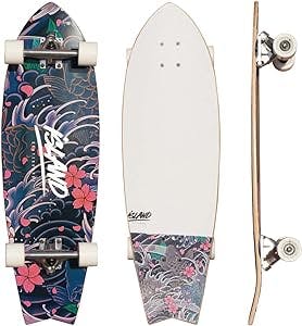 Island Skate 32" Fish Tail Cruiser Skateboard | Short Board | 7ply Canadian Maple Deck - Designed for Beginners to Advanced Riders.