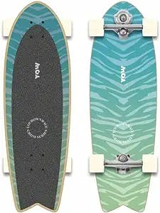 YOW Huntington 30" Grom Series Surfskate Board, Adult Unisex, Multicolor (Multicolor), One Size