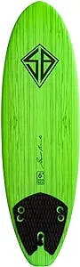 Catch Waves in Style with the Scott Burke 6' Baja Soft Surfboard, Lime Gree