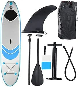 AMONIDA Portable Surf Board, Folding Folding Surfboard, Portable Stand Up Paddle Surfboard, Inflatable Surfing Board, Surf Tool for Beginners Water Sport