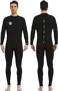 Lemorecn (16 Sizes) Wetsuits Mens Neoprene 3/2mm Full Body Diving Suit