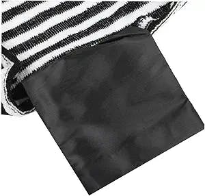 funchic Your Shortboard with Black and White Striped Polyester Surfboard Cover - Hard Board ive Sock Bag for Board