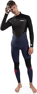 Gul Mens Response 4/3mm GBS Back Zip Wetsuit - Navy Black - Thermal Warm Heat Layer Layers Easy Stretch Waterproof