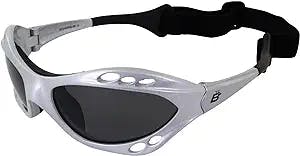 Birdz Eyewear Silver Frame Polarized Goggles Kite Surf Water Sport Surfing, Kayaking, Jetskiing PWC Personal Water Craft