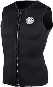Micosuza Unisex Wetsuit Vest Top Premium Neoprene 3mm Sleeveless Front Zipper for Diving Surfing Swimming Snorkeling