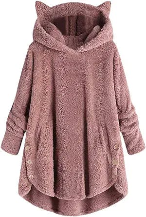 SNKSDGM Womens Coats Winter Coats Casual Warm Fleece Cotton Coat Puffer Thicken Parka Jackets Slim Overcoat with Fur Hood