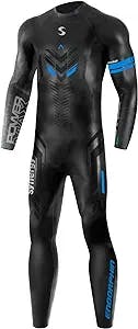 Synergy Triathlon Wetsuit – Men’s Synergy Endorphin Full Sleeve Smoothskin Neoprene for Open Water Swimming Ironman Approved