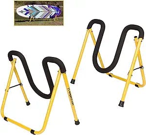 Suspenz SUP Stands, Stand Up Paddle Board, Surfboard Foldable Racks, EZ-Fold Portable Stand, Yellow 22-1901