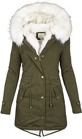 Long Cardigans for Women Oversized Winter Coat Jacket Zip Up Hooded Trench Coats Shaggy Fleece Open Front Jackets