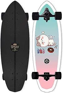 Surf's Up with FOVKP Land Surfing Skateboard C7 Truck Carving Pumping SurfS