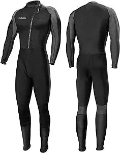Divmystery Wetsuits for Men (14 Sizes) - Super Stretchy - 3/2mm Full Body Wet Suits for Men, Wetsuit for Surfing Diving Snorkeling Kayaking Paddleboarding Water Sports