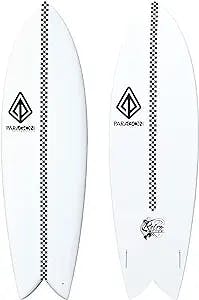 Paragon Surfboards Retro Fish Surfboard | Fast, Stylish & Fun Surf Board Ideal to Ride Small to Medium Sized Waves | 5'8" | 6'0"