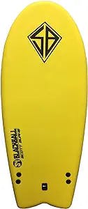 Scott Burke 54" Blackball Surfboard, Yellow