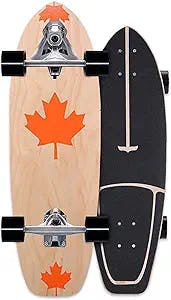 ZYPBF Skateboard Adult Cruiser Complete Board 7 Layer Maple Double Kick Deck concave surfskate CX7 Trucks Pumping Deck for Beginners and Professionals, ABEC-11 Bearings, 78A Wheels, 30 9 inch