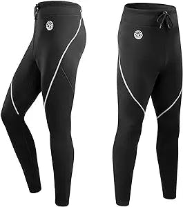 Men's Wetsuit Pants, 1.5mm Neoprene Long Pants for Surfing Kayaking Swimming Diving Canoeing