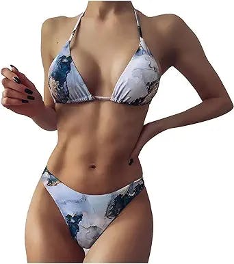Swimsuit Top Medium Women Swimsuit Push Up Swimwear Brazilian Bikini Set Halter Retro Beach Bathing 5X Swimsuits