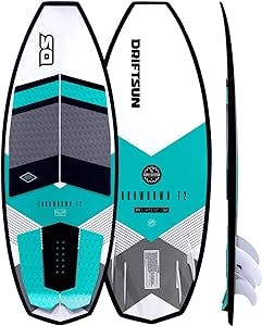 Driftsun Throwdown T2 Wakesurf Board - Length Custom Surf Style Wakesurfer, Quad Fin Set Included