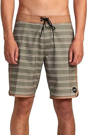 Hang Ten in Style with RVCA Mens Heritage Stretch 19" Swim Trunk