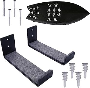 Ho Stevie! Surfboard Wall Mount - Minimalist Wall Racks for Shortboards and Longboards (Screws Included)