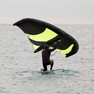Erivc 16.5FT Inflatable Wing Surfing Outdoor Sports Inflatable Wind Wing for Water Surfing, Snow Skiing, Water Sportshigh Performance Wing