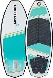 Driftsun Throwdown Wakesurf Board - Length Custom Surf Style Wakesurfer, Quad Fin Set Included 4'8" and 4'6"