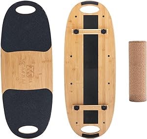 Surf's Up, Dudes! The XCMAN Bamboo Balance Board Trainer is the Perfect Fit