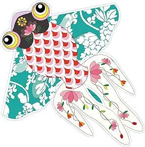 Mint's Colorful Life Kite for Kids and Adults, Goldfish Kite Easy to Fly