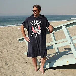 PIER RAT HUNTINGTON BEACH, CA Surf Poncho Towel,Microfiber Water Absorbent Wetsuit Changing Robe After Surfing Swimming Bathing,Sand-Proof,Quick Drying