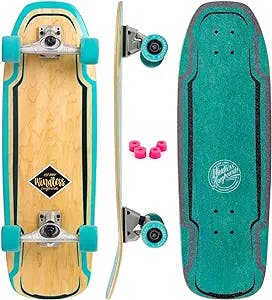 Mindless Surf Skate | 30” Carve Style Surfer Skateboard 7 Ply Canadian Maple Responsive W 159mm Surf Trucks Fast Turns Snappy Cutbacks | 82A Fitted Bushings and 78A Spare | 65mm Grippy Fast and Wheels