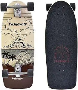 Hamboards 30-inch Paskowitz Street Carver Longboard Surfskate Skateboard | HST Trucks | for Beginners, Intermediate, and Advanced Riders │Perfect for Cruising, Carving, and Surf Training