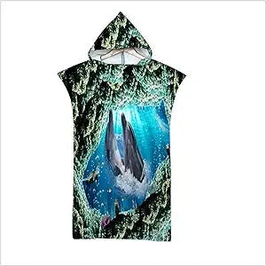 Surf in Style with QIUMIN Summer Holiday 3D Printed Ocean Microfiber Hooded