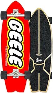 VOMI Pumping Skateboard 31inch, CX4 Carving Turck Surfskate, Bearing ABEC-11 Land Surfing Skateboard, 7 Layers of Canadian Maple Simulated Surfing Training Board, Beginner ski Practice Board